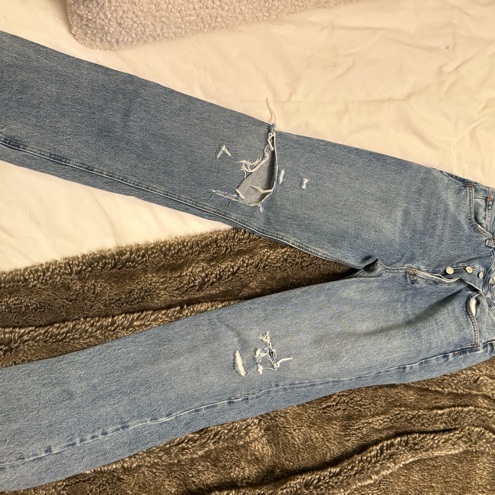 Agolde jeans straight leg high medium waist